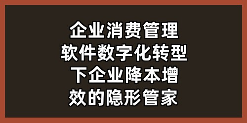 企业消费管理软件：数字化转型下，企业降本增效的“隐形管家”