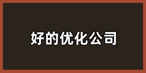 好的优化公司