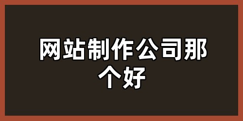 网站制作公司那个好